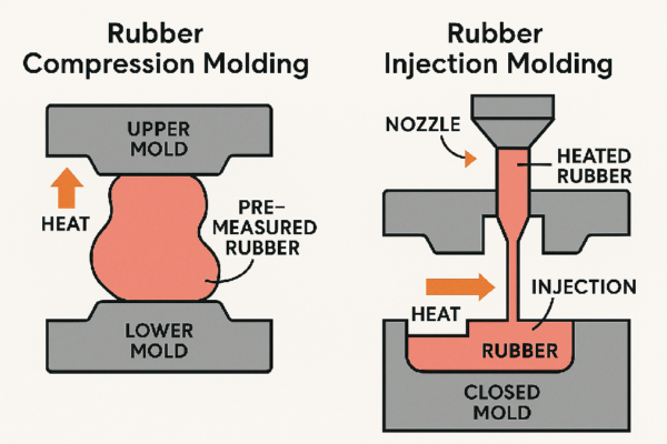 Compression Rubber Compression vs. Injection Molding for Rubber - Dekuma